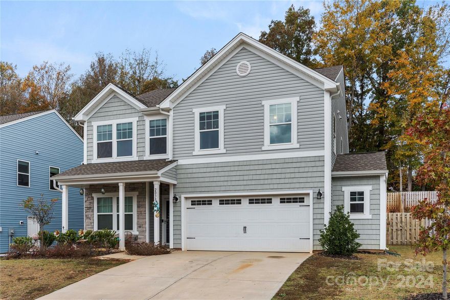 Step into this captivating two-story home located in the sought-after Brentwood subdivision of Charlotte, showcasing 2,443 square feet of living space. The main level features a flexible office room, perfectly suited for work or leisure. The open kitchen boasts sleek quartz countertops and an inviting island, ideal for gatherings or casual meals. A spacious loft offers a welcoming area to relax or entertain. The large bedrooms, including a luxurious primary suite, provide comfort and space. Outdoors, a fenced yard, and a covered patio create an inviting retreat for relaxation. Don’t miss this elegant property that beautifully combines style and practicality!