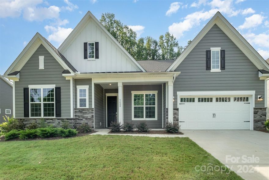 Welcome to this elegant, single-level residence in 55+ community; Imagery on Mtn. Island Lake. Built in 2022 this home boasts 2,404 SQFT, 3 beds, 2.5 baths, w/ soaring 10ft ceilings and 8ft doorways. Spacious primary bedroom complete w/ generous walk-in closet & bathroom featuring dual vanities & oversized walk-in shower. Versatile flex space off the Foyer, highlighted by French Doors, can serve as an office, den, or add’l living area. The gourmet kitchen is equipped w/ double wall ovens, gas range, deep sink w/ disposal, & stylish backsplash. Ample storage provided by the walk-in pantry. Enjoy seamless in/outdoor living w/ sliding glass doors that open onto a screened back porch. The home features a 3-car attached garage, providing ample space for vehicles & storage. Imagery offers an array of amenities including a pool, boat slip, walking trails, tennis/pickleball courts, gym, clubhouse, & more! Embrace the best of 55+ living in this beautifully appointed home!