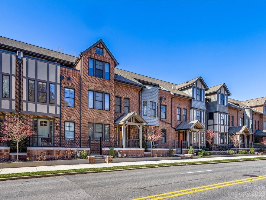 Don't miss this architecturally stunning luxury Townhome located in the historic Montford community. Enjoy a  spacious 2,600 square feet of thoughtful design and luxury finishes. Three primary suites, multiple dining areas, custom cabinets and countertops, chef's kitchen, private elevator and oversized garage complete this almost new construction home in one of Asheville's most desirable locations. Short walk to Harris Teeter, Trader Joe's, Whole Foods and exciting Downtown. Walk, Bike, Cycle and Hike to all the adventures of Asheville. Private setting with multiple outdoor spaces including a balcony and  additional super private rooftop deck overlooking a treed landscape with creek.