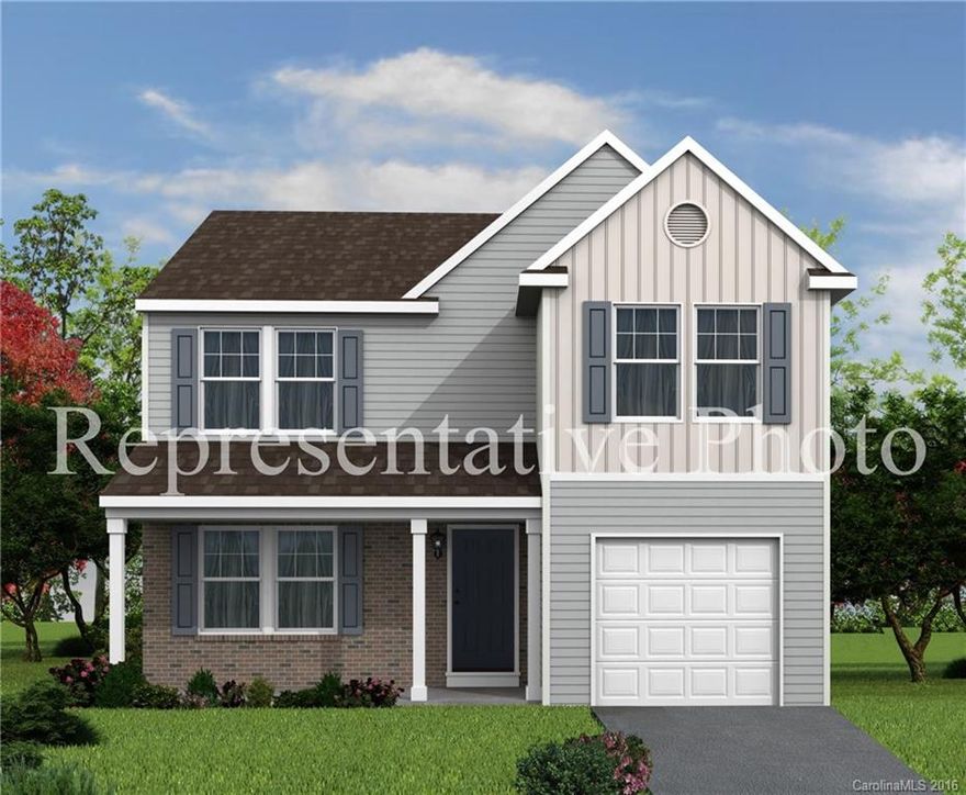 Minutes from downtown Yolk and Lake Wylie, desirable York County schools and NEW!  4bd/2.5bth open floor plan with large Great Room, Kitchen with Granite, and Breakfast Room. Upstairs features master suite 
with private master bath plus 3 secondary bedrooms with shared hall bath. Must see features, 9' Ceilings, Granite, and Sustainable Wood Laminate!