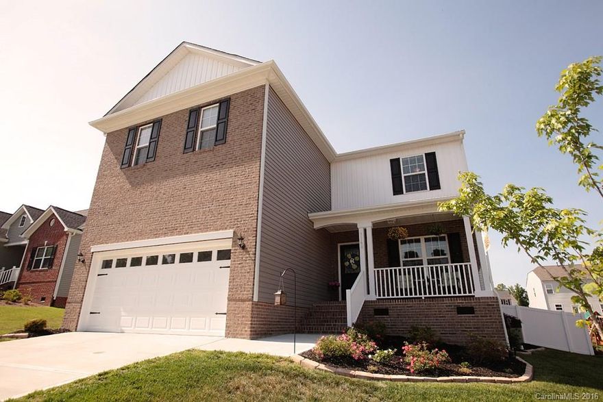 This lovely home is just over a year old and mere minutes to I-77.  Fully fenced, designer landscaping, screened in sunporch and wired for security - the sellers have spared no expense.  Including the upgraded flooring, separate irrigation meter and tankless water heater.  Oversized master shower and dual vanity's in guest bath.  Open floor plan makes for great entertaining and the lot size is one of the largest in this cute little community! Showings begin 5/14 at 8am. Open SAT 5/14 from 12-2.