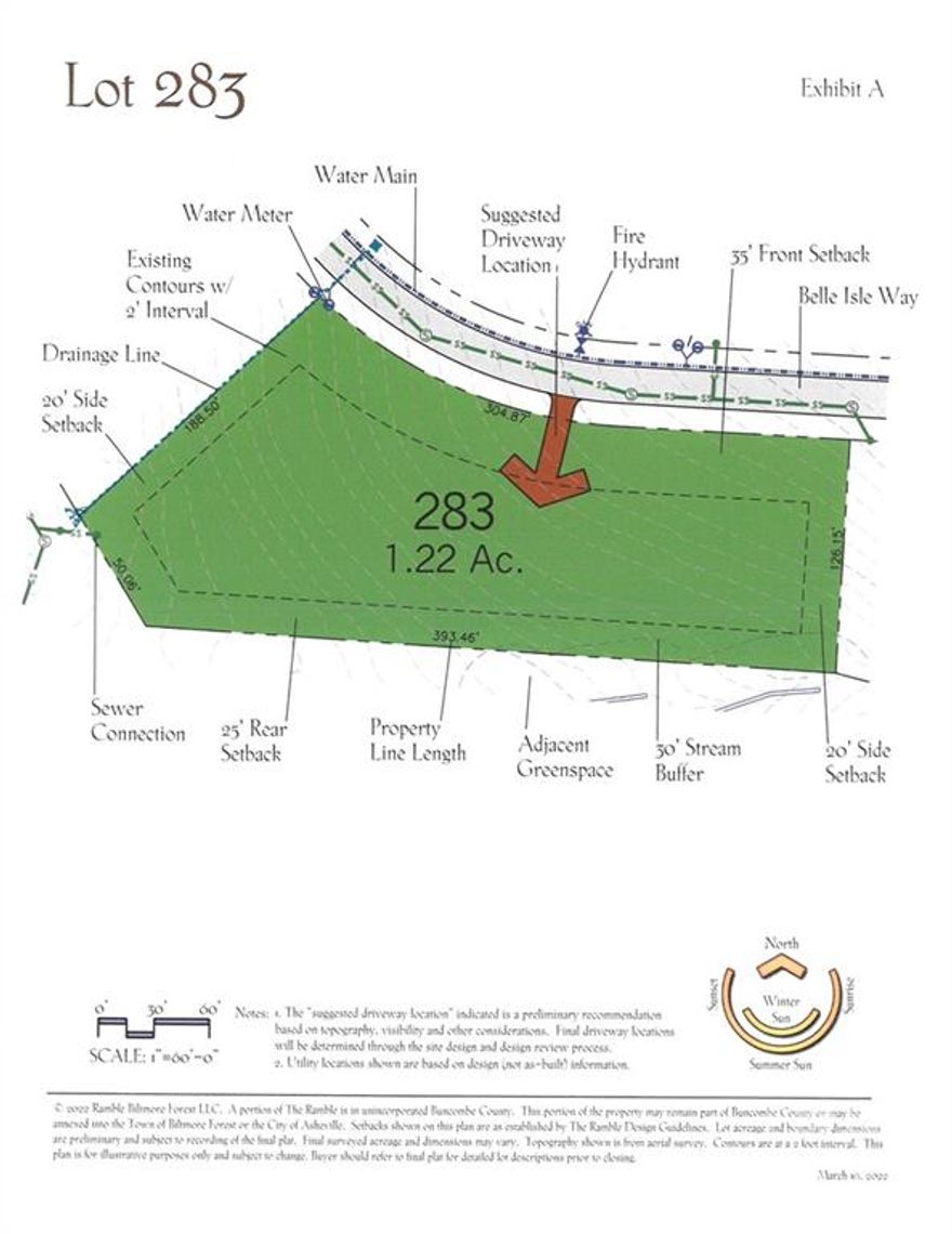 In the newest section of the Ramble Biltmore Forest, a gated community on pristine property that was formerly part of the Biltmore Estate®, this homesite is conveniently located in the middle portion- making it a short walk to the Living Well Center.  The Ramble offers homesites in a community that focuses on high levels of architectural detail to those who appreciate not only fine homes, but a lovely home setting in a natural wooded environment.  Community amenities include miles of hiking trails, parks, Living Well Center complete with outdoor heated saline swimming pool, tennis, bocci and pickleball courts, fitness center and more.  Additional homesites are available.  Taxes TBD.  Mail to be delivered to a cluster box.