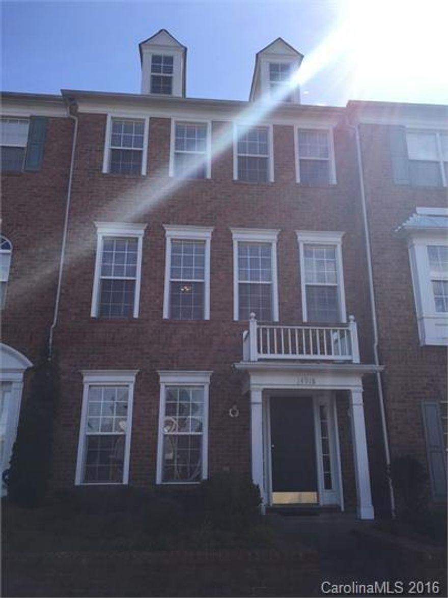 Stunning 3 story, 3 bedroom, 2/2 bathroom home in Ballantyne Village! This home has so much to offer! The house has a 1 car garage, large exterior deck perfect for entertaining, hardwood floors in the main living areas, new carpet in all the bedrooms, granite countertops in the kitchen, tile backsplash, black upgraded appliances, 2 inch faux wood blinds throughout, and so much more! Literally walking distance to shopping, restaurants, and entertainment. This WILL NOT last long!