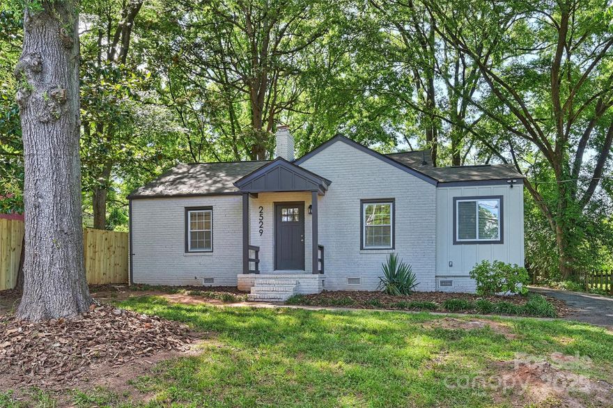 Beautifully renovated 3BR brick ranch just minutes from Camp North End. This charming home is MOVE-IN READY with fresh paint, quartz countertops, and stainless steel appliances. Gorgeous tile in the kitchen and bathroom. Roof and HVAC were replaced in 2024. The private backyard features a deep lot, perfect for entertaining guests or creating your own personal oasis. Don't miss this move-in ready gem in a prime location!
Third bedroom does not have a closet.