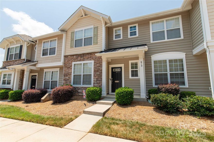 Welcome to Ridge Pointe.  Spacious three bedroom unit with lovely great room and seperate dining/flex room.  Hardwood laminate throughout.  New HVAC in 2022.  Private fenced patio area and fantastic community pool with expansive walking trails.  Easy walk to the local Aquatics center and convenient to shopping, dining and I-77.