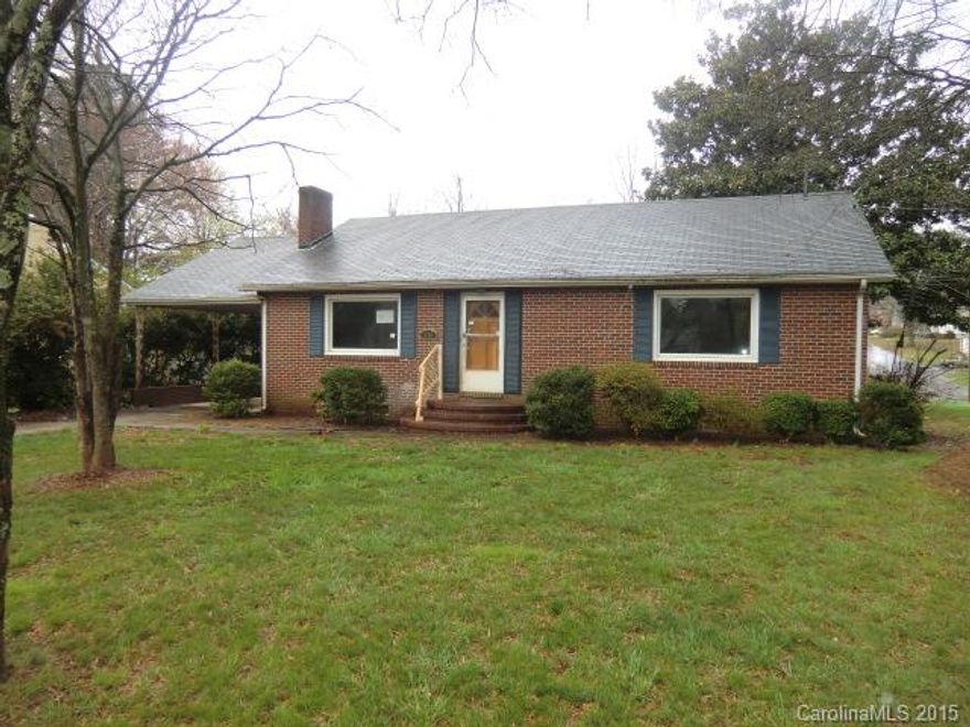 Great brick ranch in downtown Statesville. Hardwood floors & gas range. Extra storage in basement. Great corner lot.  Convenient to I-77. IE (Insured Escrow) in its “as-is” condition. Eligible for $100 down with FHA financing & $770 repair escrow. Neither the seller nor its assigns makes any warranties in regards to the existence of mold, radon or lead based paint or the harmful effects thereof Sealed bidding through 4/13/2015 Investors after 4/18/2015 Seller will make no repairs Case#381-584272