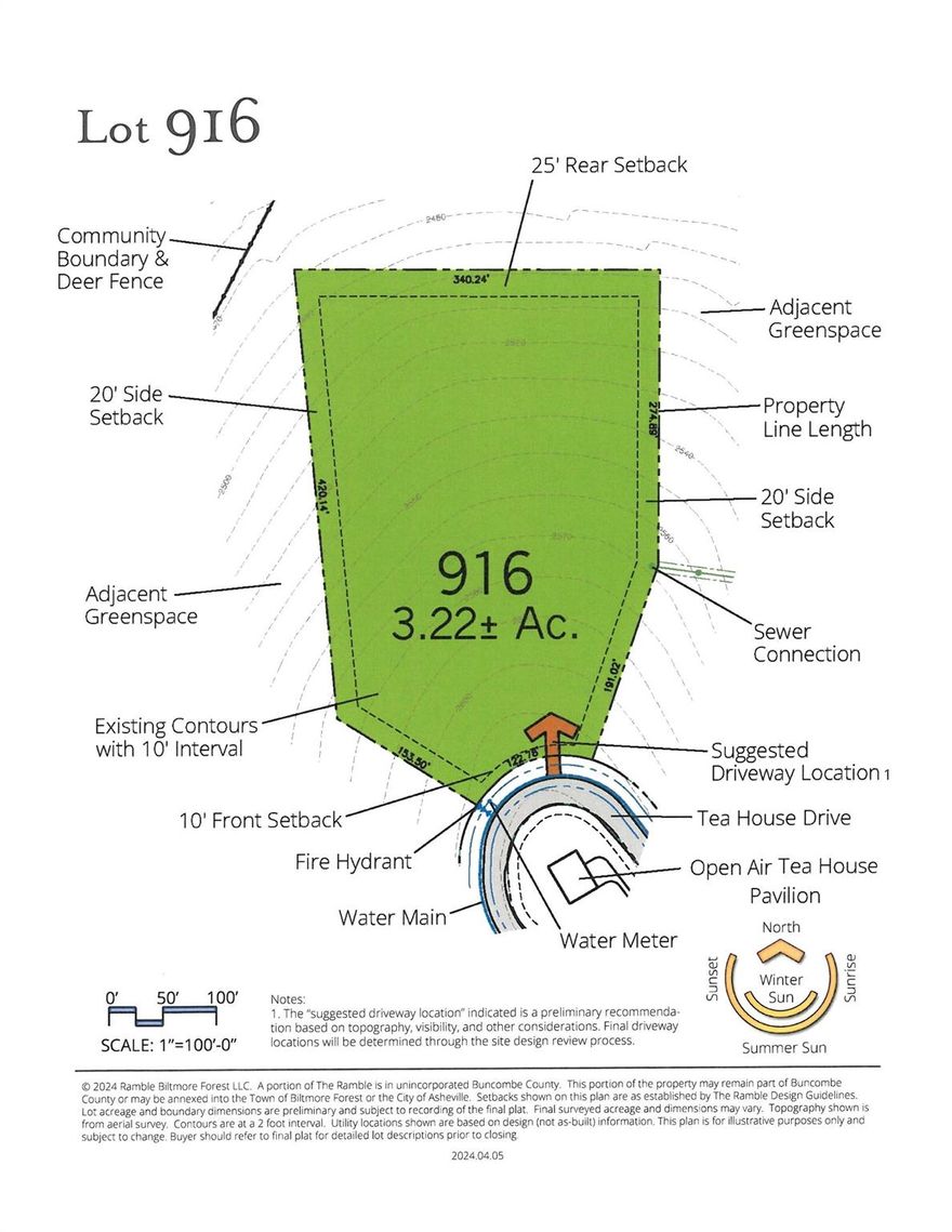 Perched along Ducker Mountain's ridge, the long-awaited Tea House homesites from The Ramble are now being released. With an ideal balance of nature, community, and location, these special properties offer quiet luxury near the heart of Asheville. Situated at the very end of Ducker Mountain’s ridge, Pinnacle offers potential singular views of The Biltmore Estate, Blue Ridge Mountains, and downtown Asheville. This location was one of George W. Vanderbilt’s favorite viewpoints from which to admire his vast landholdings. From your legacy home on this definitive property, you and your family will experience that same pride for decades to come.  Property taxes TBD.
