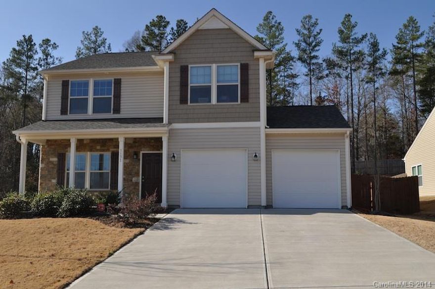 Must see this move in ready three bedroom house, fenced yard,very private. Granite, ss appliances,open floor plan. Separate dining room off kitchen.  Three large bedrooms with large walk in closets. Double vanity, garden tub in master bathroom.  Laundry located on upper level with bedrooms. You are three miles from Ballantyne, and 485, new elementary school and SC taxes.