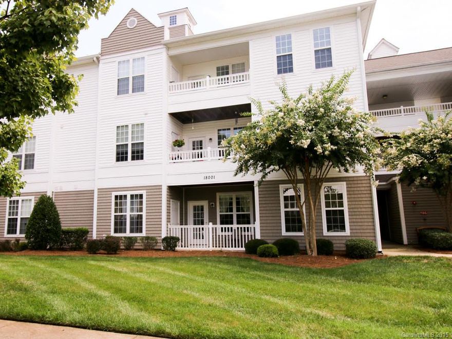 A third floor 2 bedroom unit with elevator and deluxe master suite: huge walk-in closet, garden tub and separate shower, dual vanities and a 17.5 inch high toilet seat for handicapped. Vaulted ceiling in great room which has a fireplace with electric logs. Trey ceilings in bedrooms. This fantastic location caters to everyone with shopping, medical, dining, recreational activities on Lake Norman and neighborhood amenities. Seller will do painting allowance. Listing agent is related to seller.