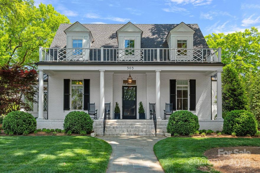 Welcome to 503 Walnut Street, where timeless charm meets modern convenience on one of Davidson’s most desirable streets. This beautifully crafted custom residence offers a bright and airy open floor plan with soaring ceilings, hardwood floors and elegant finishes throughout. The spacious living area flows seamlessly into a gourmet kitchen and remarkable dining room, perfect for casual gatherings or entertaining. Enjoy a main-level primary suite with a spa-like bath, plus three additional bedrooms with ensuite baths, a versatile bonus room, and the convenience of an elevator. A detached two-car garage includes a one-bedroom apartment, ideal for guests or rental income. Relax on the welcoming front porch or host gatherings in the spacious backyard with its covered porch and lush landscaping, all just a short stroll from downtown Davidson's shops and restaurants.