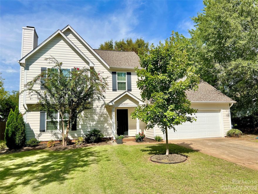 FULLY RENOVATED, 3 Bedroom, 2 Car Garage in Ballantyne! This updated home has more features and more storage than others in its class. Fully rebuilt in 2019, some of the interior features include granite countertops in the kitchen and baths, shaker cabinets, stainless appliances, vaulted ceilings, and two living areas.  The garage plus the outdoor shed provide ample storage. Upstairs you'll find 3 beds and 2 baths. The beautiful primary suite boasts tall ceilings, dual vanities, soaking tub, walk-in tiled shower, and walk-in closet. Don't miss the spacious fenced backyard where you'll be greeted by green grass, shade trees, and a delightful fire pit, perfect for cozy gatherings and creating lasting memories. Tucked away in a quiet neighborhood yet only minutes from Waverly, Ballantyne, Blakeney, Stonecrest, and 485. Don't miss this one! // Lease terms: No smoking. 600+ Credit Score. Proof of income 3x monthly rent. $50 App fee per applicant. Small dogs considered.