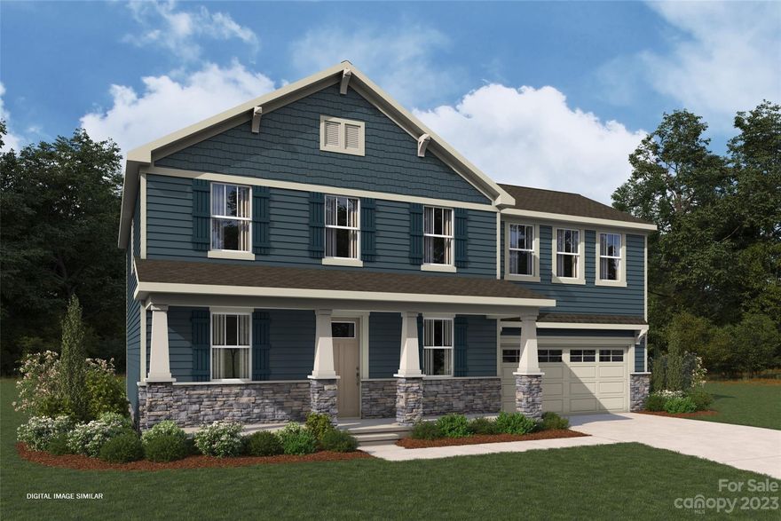 The Cedar is a beautiful 4 bedroom/2.5 full bathrooms and loft open spacious concept.
Open floor plan with study on main and 4 bedroom and loft upstairs.  All stainless steel appliances with granite countertops in kitchen and tile backsplash, pendant lights and vented microwave to the outside.  All quartz countertops in bathrooms, tile flooring in bathrooms and laundry room.
Waxhaw Landing offers the perfect slice of small-town life.  Our single-family home designs bring distinctive elegance to this location near historic Waxhaw and downtown Monroe, NC.  Future pool, cabana, pocket park, playground resort living at its best!! Move in Ready for