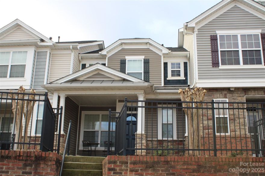 You will love this beautiful 2-bedroom townhouse. Open floor plan. Rocking chair front porch. Both bedrooms up. Spacious bedrooms. One car detached garage.  Community features community pool and common areas.  Convenient to shopping, restaurants and I-77.  Qualifications - income 3x's the amount of the rent and credit score 630 or better.