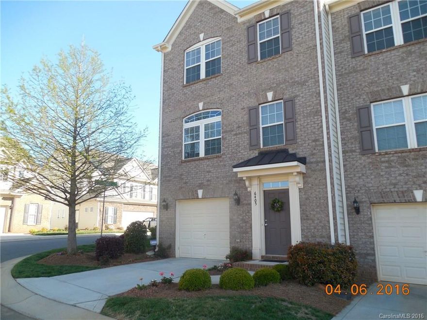 Beautiful brick 3 story townhouse with attached garage. Two and one half baths. Kitchen has stainless steel appliances and granite counter tops along with 42" cabinets. Breakfast area also has bay window. Master suite beautiful trey ceiling, garden tub, dual vanities and walk in closet.  Hardwood floors.. Close to south park mall. A must see for your most disriminating buyers