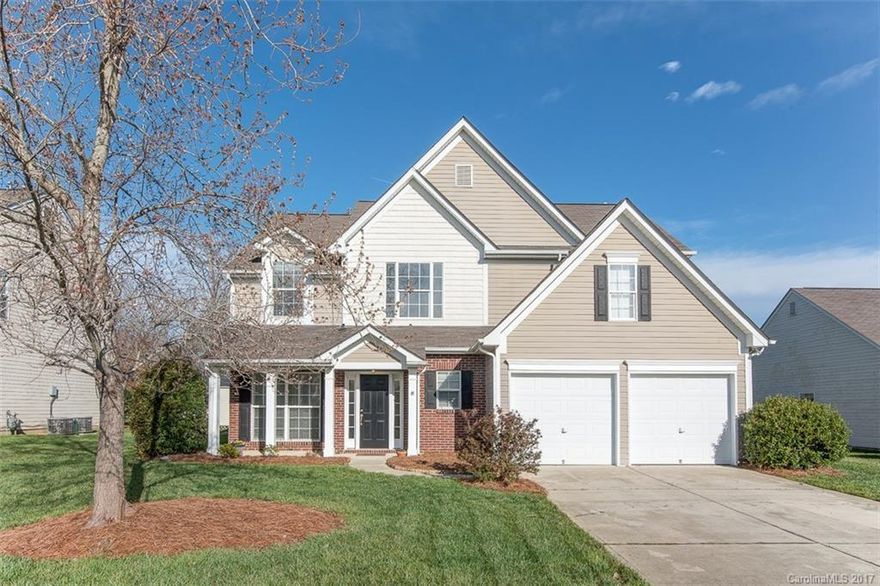 Beautiful Home with Covered Front Porch Opens to Two Story Foyer with Tile Floor. Large Kitchen overlooks Breakfast Area and Large Family Room with Fireplace. Master Suite has Trey Ceiling, His and Her Walk-in Closets and Newly Tiled Master Bath with Dual Sinks, Garden Tub and Sep. Shower. Add'l Three BRs and Laundry Upstairs. Backyard has Patio and Mature Trees/Bushes. Community has Clubhouse, Pool, Playground, and Walking Trails. Original Owner has taken great care of home. This is a must see!