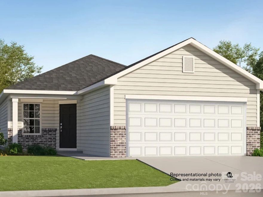 The Allen is a thoughtfully designed one-story home offering 3 bedrooms and 2 full bathrooms. The open-concept layout seamlessly connects the kitchen, dining area, and family room, creating an ideal setting for everyday living and entertaining.
The owner’s suite is privately located at the rear of the home and includes a spacious bedroom, walk-in closet, and en-suite bath with dual vanities and a walk-in shower. Two additional bedrooms are positioned near a secondary full bath, providing flexibility for guests, home office space, or additional household members.
Plus, our signature Everything's Included program means you will get quartz or granite kitchen countertops, stainless steel appliances, luxury vinyl plank flooring, and so much more at no extra cost! With a prime location just 2.5 miles from downtown Shelby, Cleveland Hill makes it easy to enjoy local retail and dining options, with endless outdoor recreation available on the Carolina Harmony Trail.
