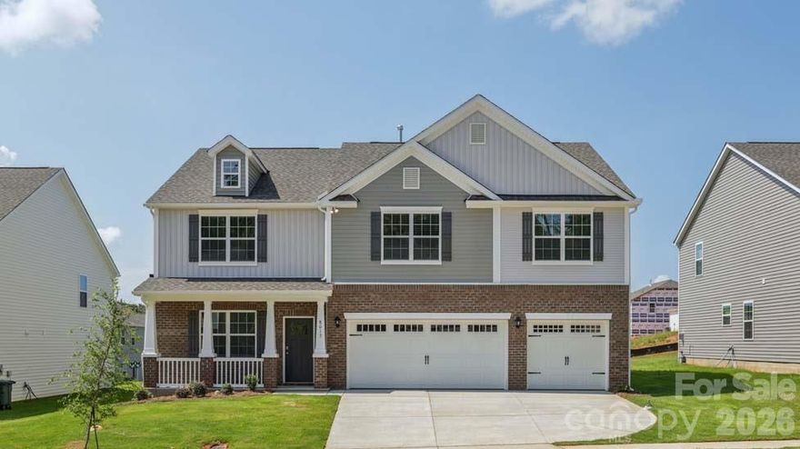 3 Car Garage and main floor guest on-suite! Wow! New Community just 1.5 miles from downtown Troutman and Troutman schools! Upon entrance is an open living & dining area. Family room features a gas log fireplace with decorative mantle. Spacious kitchen includes Gas stove, Quartz counters & tons of storage and workspace including pantry, island and a built-in work desk/breakfast bar! Guest bed with on-suite is a highlight of this home. Rear staircase leads to a HUGE bonus room with 3 large secondary beds, all with walk-in closets. Bedroom 2 has a private full bath. Primary bathroom features a 5 ft shower with glass door, luxury garden tub, double vanities, separate water closet and large walk-in closet. Beautiful upgrades included such as 2" faux wood blinds, vinyl wood plank on first floor, wrought iron spindles and sleek LED lighting. Smart Home package included. Convenient to 77, Mooresville and Lake Norman State Park!