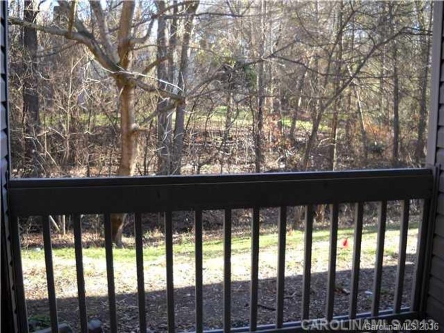 First-floor condominium in convenient S. Charlotte. Quiet setting with private balcony overlooking wooded area. Living room open to kitchen and dining area. Decorative brick fireplace in living room. Proof of Renters Insurance is Required.