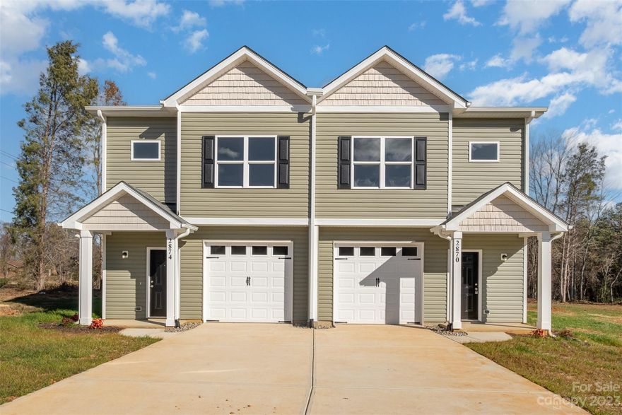 Tucked away in peaceful area but minutes from Denver and Lincolnton. 2-3bdrm townhouse units in one building for sale! Each 3 bed/2.5 bath home features a living room, an open concept kitchen, a half bath on the main level, and 3 bedrooms with a 2 full bath upstairs. Natural lighting fills the home throughout. Great investment potential to live in one side and rent the other.  The finished kitchen  offers white cabinets, granite countertops, stainless steel appliances, bar seating, and dining area. Great location with gorgeous finishing through out. Large flat lot!