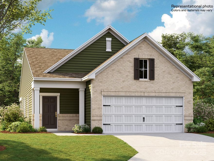 This new single-story home delivers comfort and convenience. Immediately upon entry is a large Great Room ideal for modern entertainment and living, followed by an intimate breakfast nook and a well-equipped kitchen. A nearby flex space and rear covered patio offer additional shared space. To provide restful retreats, there is a tranquil owner’s suite with an attached full-sized bathroom and a secondary bedroom. Completing the home is a two-car garage. Plus, our signature Everything's Included program means you will get quartz or granite kitchen countertops, subway tile backsplash, ceramic tile, and luxury vinyl plank flooring at no extra cost! Welcome to Elizabeth, a sought-after master-planned community located in the heart of Fort Mill, offering 7 collections of new homes. Future amenities include a swimming pool, clubhouse, fitness center, sport courts, playground, walking trails and more.