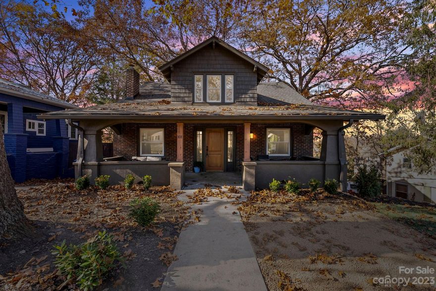 One of a kind historic remodel with carriage house/ADU/ studio brought to you by Jade Mountain Builders.  Located in the heart of East-West Asheville on Riverview Drive just a stones throw from the River Arts District and the vibrant West Asheville business and restaurant corridor on Haywood Road. Main house is fully renovated 1920s brick bungalow with new construction level quality and updates.  Zero step entry from off street parking leads to large main level with primary bedroom suite, fully renovated kitchen, primary bathroom and half bath.  Upper level with 3 large bedrooms and spacious brand new full bath. Remodel includes new roof, new HVAC, new plumbing in main house, updated electrical, new mini splits in ADU and more. Huge unfinished basement offers endless options.  Detached carriage house with legal ADU 1/BR 1 BA apt, garage, studio.  Lower level studio workshop with heat and plumbing ideal for artists and musicians. Fully permitted and just completed come check it out.