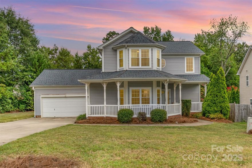 Tucked away at the end of a quiet cul-de-sac in Indian Trail, this beautifully updated home that delivers the privacy, comfort, and style you’ve been searching for! The kitchen is a standout with granite countertops, stainless appliances, deep single bowl sink, and an elongated tile backsplash. Crown molding, fresh paint, and high end Pella windows add a polished feel throughout. The layout is smart with four spacious bedrooms, a Jack and Jill bath upstairs, primary on main and thoughtful upgrades like a shiplap half bath upgrade with a custom sink downstairs. Step outside to your fenced backyard retreat with a firepit, shed, and even a door for your 4 legged friends! Major systems like roof, HVAC and gas water heater are all newer and the washer, dryer, two fridges, and a Samsung mounted TV with Sony surround sound are included. This is a rare chance to own a move in ready home in a top rated school zone in Union County. Schedule your showing now before someone else makes it theirs.