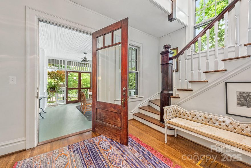 Available to own Circa 1922 Jennie Alexander home. Stately pedigree meets fresh design and all the hard stuff taken care of.  From standing seam metal roof to foundation and everything in between including all updated electrical (no knob and tube here) In the absolute heart of Charlotte's most iconic and walkable neighborhood of Elizabeth sits this singular and spectacular property.  With a main house that was once Charlotte's first duplex now a single family home and a large fully appointed guest cottage on approx. .5 acre. Together the main house and guest house offer almost 6ooo sq/ft of beautiful and completely updated living.  The grounds are layered with mature plants and flowering trees that are the pride of the neighborhood. Find a spot in the garden or lounge on one of the 5 porches take your pick covered, screened, sun.This is a once in a lifetime estate that just doesn't come along very often. Please ask your agent about additional beneficial and important information.