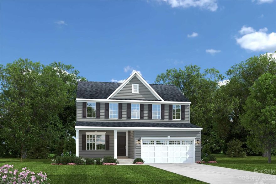 All new homesites in Phase III of Cottage Green! Lawn Maintenance Free community in Union County. This established community is nestled among mature trees and yet 1/2 mile from Hwy 74 access. Our "to be built" Columbia plan features a welcoming foyer, open to a flex space used for a formal dining room, or private office. The open design boasts a spacious kitchen with island, pantry, tile backsplash, upgraded GE stainless steel appliances, and plenty of cabinets! Upstairs you will enjoy a Primary Suite with a HUGE walk-in closet. The upper level rounds out with 2 other bedrooms, a Full bath with dual vanities and large laundry room with built-in cabinets PLUS a loft!