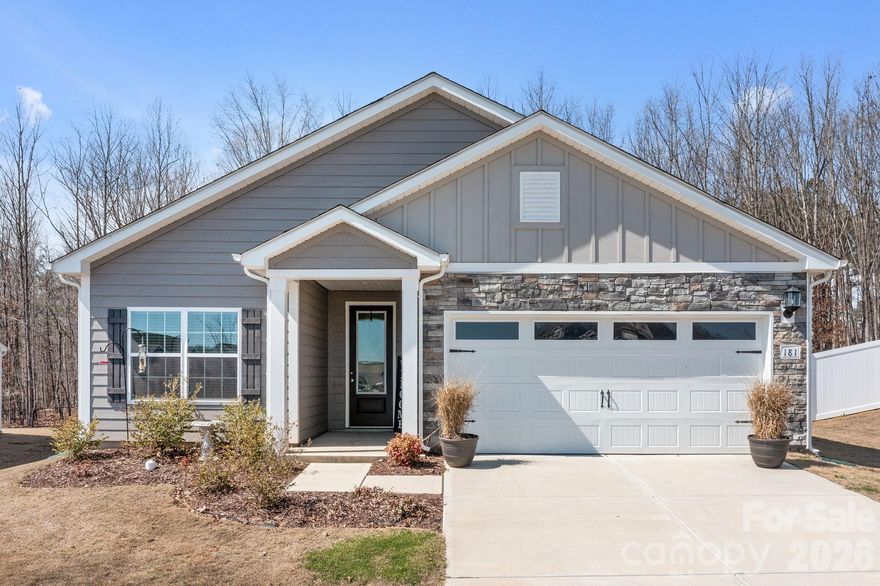 3 bed/2 bath ranch home on a great lot with woods behind the home and an open field across the front. The layout is open and bright with a kitchen that includes granite countertops, a large island, and appliances that convey. The kitchen and dining area flow right into the living room, making it great for everyday living or hosting. The primary suite features a spacious bathroom with a walk-in shower and a large walk-in closet. Two additional bedrooms are on the opposite side of the home and share a full bath. The back porch has been enclosed and is a great place to relax while enjoying the private view. Lender credits available when using the preferred lender. Schedule your showing today! Professional photos will be updated Wednesday.