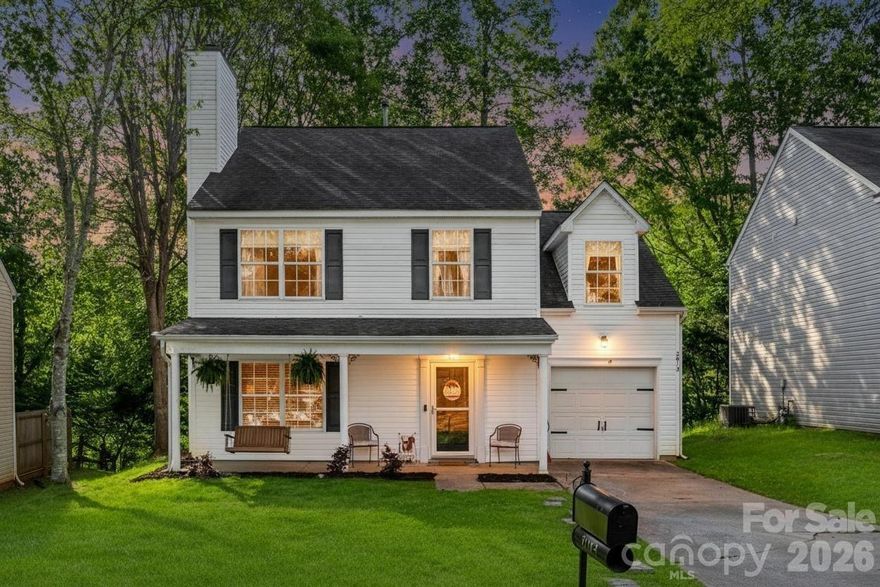 Tucked away in the desirable Forest Oaks community of Lake Wylie, this beautifully updated two-story home blends comfort, style, and convenience. Featuring 4 bedrooms and 2.5 baths, the home offers a functional layout with inviting indoor and outdoor living spaces. Enjoy quiet mornings on the back deck overlooking a private backyard, or unwind on the charming front porch as the sun sets over the peaceful street.

Inside, you’ll find a fresh, modern feel with thoughtful updates throughout. The home features brand new flooring on both levels, new carpet in all bedrooms, and recently updated paint that gives the space a clean, move-in ready look. The kitchen has been refreshed with new countertops, a stylish backsplash, and newly built cabinet boxes, complemented by fresh updates in both the kitchen and dining areas.

Upstairs, the bedrooms offer soaring vaulted ceilings, creating an open and airy atmosphere that enhances the sense of space. A new HVAC system installed in 2024 provides peace of mind for years to come.

Located in a low HOA community within the highly sought-after Clover School District, this home offers easy access to Charlotte, local dining, shopping, and all that Lake Wylie has to offer. Stylish updates, a prime location, and a welcoming layout make this home one you don’t want to miss.