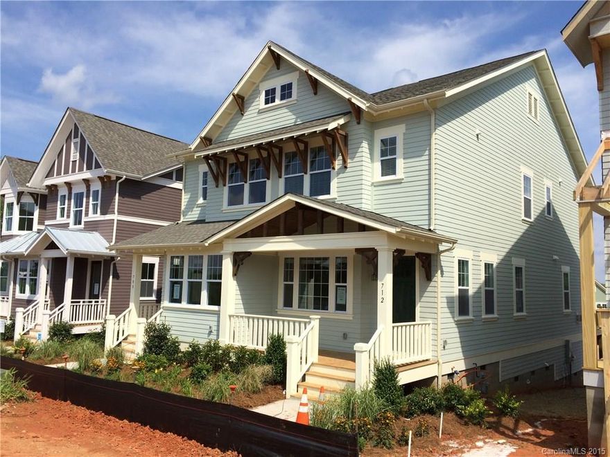 Exciting new Energy Star Guaranteed Twin Townhome built in 2014 with fantastic selections! Featuring open design w/ an abundance of windows, a spacious study on main level, master up, site-finished hardwoods on the entire main level & staircase, fireplace, ceramic tile floors in baths & laundry area, granite countertops in kitchen w/ subway tile backsplash, under-cabinet lighting, gas range, 2-car parking pad in rear & floored storage area underneath home accessed by a full-size door.