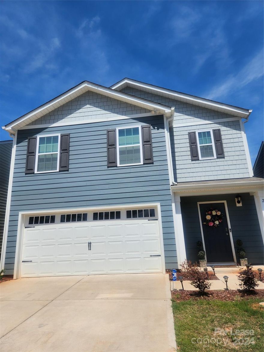 Presenting a stunning rental property with a beautiful open floor plan, kitchen with white cabinetry, granite countertops, and stainless steel appliances. Main floor features a private bedroom with a full bath, while upstairs offers the primary suite, three additional bedrooms, and a loft space. Enjoy the level backyard with direct access to the community playground.