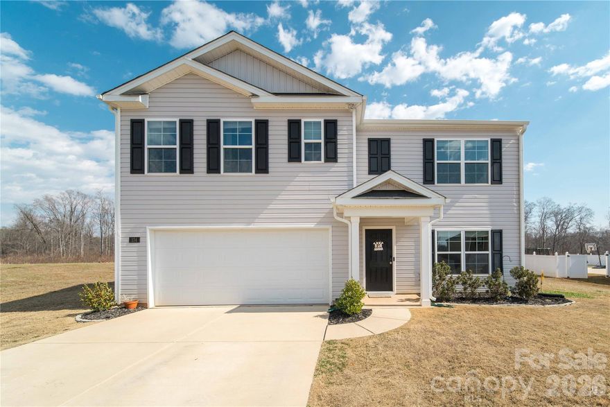 **$5,000 in Buyer Concessions!** Move-in ready home with a huge backyard in Highland Place community located in Mocksville. Built in 2022, this 4-bedroom, 3-full-bath home offers over 2,500 square feet, with a flexible layout and potential for a 5th bedroom. The main level features a bedroom or flex space with a full bath, perfect for guests or multi-generational living, along with a dedicated office ideal for working from home. The kitchen is built for entertaining with a large island, granite countertops, stainless steel appliances, and luxury vinyl plank flooring throughout the main level. Upstairs, you’ll find a spacious primary suite with an en suite bath and two walk-in closets. A loft area provides the perfect spot for movie nights or additional living space, along with three more generously sized bedrooms and a convenient upstairs laundry room. Enjoy a peaceful setting while staying just minutes from the interstate, shopping, and dining.