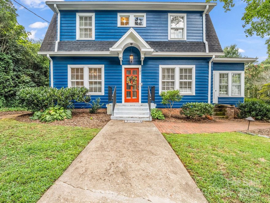 Absolutely gorgeous bungalow that feels just like you picked it up off the streets of Charleston, SC and placed it right in Downtown Rutherfordton. Upon entering, you will definitely enjoy a warm cozy welcoming to lots of original charm including the hardwood floors and multiple fireplaces. All 4 bathrooms are newly remodeled designer grade. The adorable kitchen offers new countertops ,farmhouse sink, vintage style refrigerator and custom painted flooring with access to the large back deck perfect for grilling out. The sunroom could be used as a playroom, home office, gym or just the perfect spot to relax with a good book. A primary bedroom and bathroom along with another full bath are located on the main floor, with an additional 3 bedrooms/2 bathrooms upstairs. Fenced backyard with a fire pit and a nice brick patio under the large deck just waiting for a few porch swings and lots of gatherings! This home is ready to welcome its new owners!