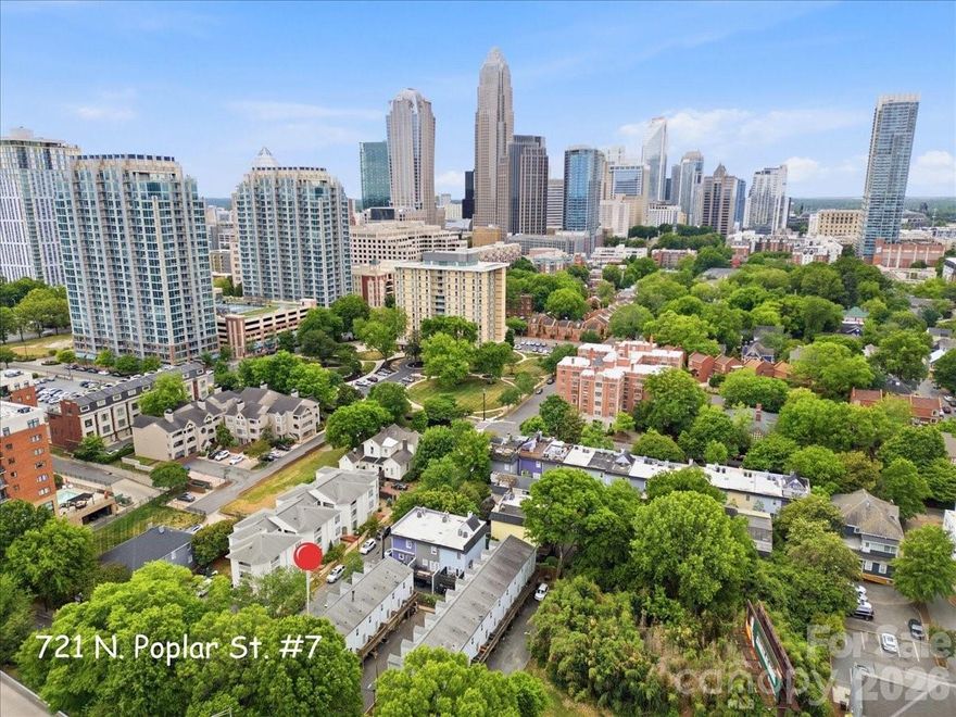 Turnkey and in the heart of Uptown! This end-unit, three-story condo offers the perfect blend of city lifestyle, flexibility, and convenience in one of Charlotte’s most desirable neighborhoods. Located in the historic Fourth Ward district, this 1-bedroom, 1-bath home places you just moments from everything Uptown Charlotte has to offer—top dining, coffee shops, parks, and entertainment. Enjoy easy access to the LYNX Blue Line, making commuting or exploring South End and NoDa effortless.

Inside, the home is move-in ready with a thoughtfully designed interior that can be made available fully furnished via a separate bill of sale, offering a seamless transition for its next owner.

A standout feature for Uptown living, this condo includes a rare 1-car garage providing secure parking and additional storage—an amenity that adds everyday convenience and broad appeal.

The flexibility of this property truly sets it apart. With no rental restrictions, it allows a variety of ownership options—from full-time living to leasing or corporate housing. Its prime location near destinations like Romare Bearden Park and Truist Field further enhances its long-term desirability.

As an end-unit positioned on a corner, the home benefits from added privacy, increased natural light, and fewer shared walls. Whether you're looking for a low-maintenance home or a property with versatile use in one of Charlotte’s most walkable neighborhoods, this Fourth Ward residence delivers on location, lifestyle, and opportunity.