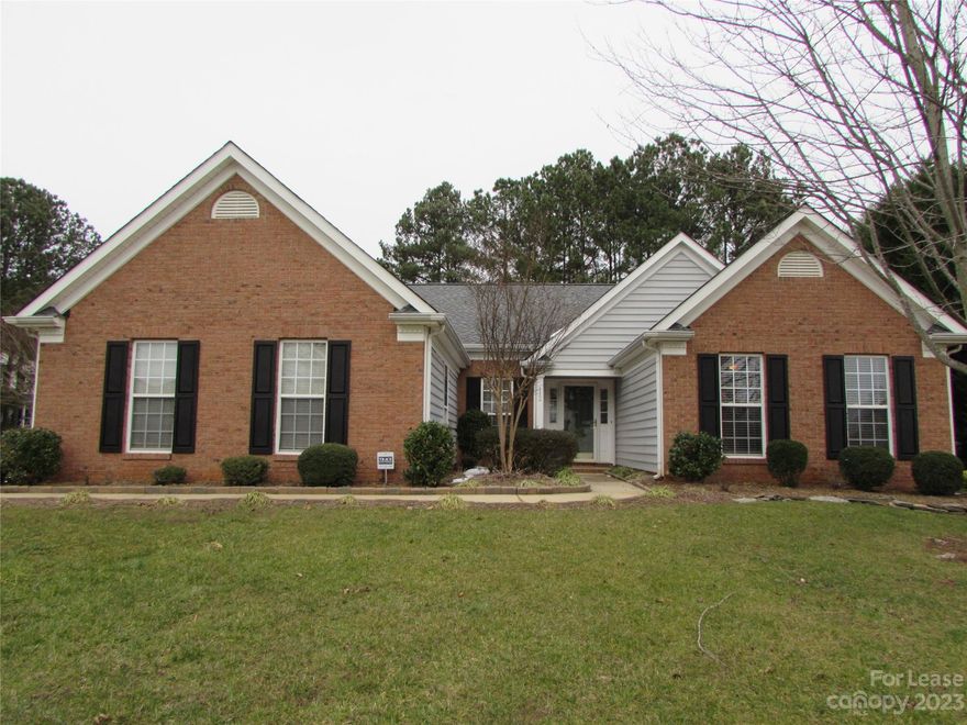 Nice corner lot, hard to find, spacious ranch home with split floor-plan. Open great room with gas log fireplace. Formal dining room and large kitchen with island and nook. Primary bedroom has dual closets and en-suite bathroom.  Secondary bedrooms share a hallway bath.  Covered patio, and large deck with awning over back patio for enjoying outdoor entertaining. Community offers community pool, lake, boat ramp and recreation area!

Mandatory Resident Benefits Package is an additional $25/mo and offers many great benefits (air filter delivery service, 24/7 maintenance, maintenance reimbursement for unintended charges/lock outs, credit building, rewards program, utility connection concierge, and more!)