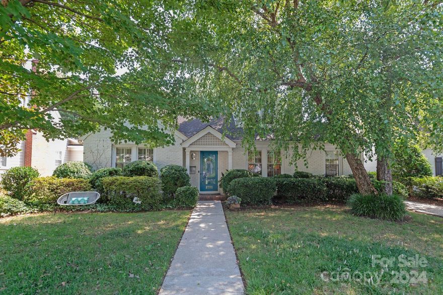 Welcome to 2735 Normandy Rd! This 1940s cottage-style home exudes timeless charm and character, while offering modern comfort and decor. Features include a remodeled kitchen with custom white cabinets, marble c-tops, a La Cornue Albertine French range & 2 hidden pantries. There is a a spacious family room with fireplace & a  sunroom that offers a versatile sun-filled extension of the living area. Two spacious BRs are on the main level along with a full bath. The primary BR/BA are located upstairs along with a large loft-style bonus room.

The private backyard is fully fenced & has a spacious deck, offering generous gathering & dining areas. There is also a 2 car detached garage, which is being sold as-is. 

Some of the many upgrades include remodeled primary bath, irrigation added front & back, AC 2023, & furnace 2020. Located in the Club Colony part of Myers Park, this home is in a lovely, established neighborhood and walkable to top rated schools, shopping, restaurants, & MPCC.