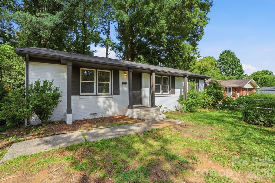 This charming ranch-style home is the perfect affordable housing opportunity for first-time buyers, downsizers, or investors seeking move-in-ready value. Featuring 1150 sq ft with 3 bedrooms and 2 bathrooms, this home offers updated finishes throughout including stylish LVP flooring, refreshed kitchen cabinetry and countertops, updated vanities, and convenient interior washer and dryer connections. Situated on a .21-acre lot, the property provides a private backyard ideal for entertaining, pets, or relaxing evenings outdoors. Conveniently located within walking distance to the elementary school, this home combines comfort, functionality, and location at an affordable price point that is increasingly hard to find in today’s Charlotte market.  Bring your Buyers and make this their new home!