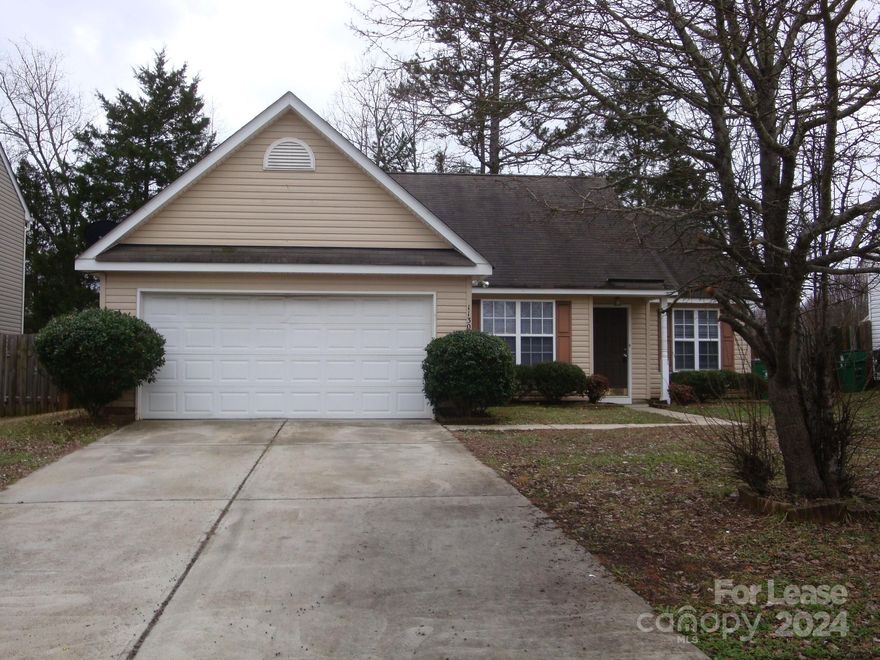 ++ There is an application pending on this property++ Delightful three bdrm, two bath home in the perfect neighborhood setting. The interior of the home boasts brand new carpet, convenient w/d conn., and an open living room area. The kitchen is equipped with most major appliances and flows effortlessly into the dining room area. The master bath has a stand up shower and accompanying garden tub. The back yard offers you a shady yard and a relaxing patio area. The exterior also has an open yard and a 2 car attached garage. Just off I-485! No pets please.