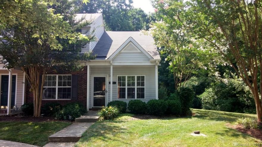 Ready to move in end unit is desirable Fort Mill.  Two story living room features a gas fireplace.  Open eat in kitchen with tons of counter space.  Spacious patio overlooking trees.  Loft area has a closet and can easily be converted into a 3rd bedroom.  Utility closet off rear patio.  Community pool.  Master on main.    Home to be professionally measured  Motivated...bring all offers.  Buyers to verify school assignment