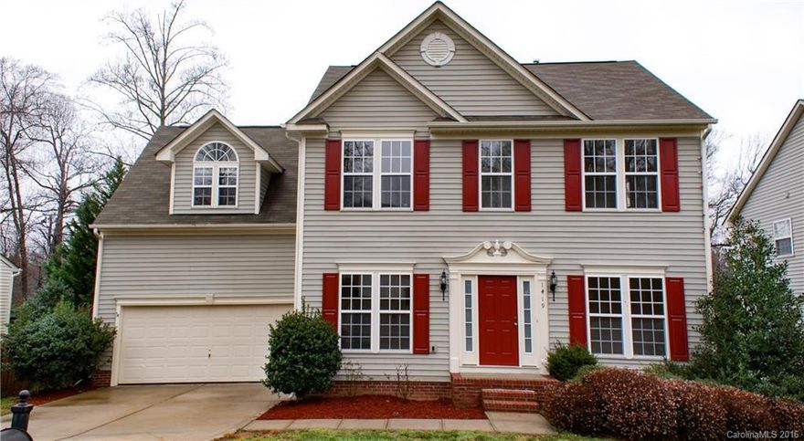 Great open concept! Ready to move in! New paint, fixtures & more. 3 beds w/ bonus/4 bed, 2 full & 2 half baths. Hardwood floors on main. Kitchen has tile. Sunroom, DR. All beds up. Huge walk out basement just needs carpet has 1/2 bath. Private back yard is fenced. Community is on Lake Wylie w/ access to lake. Comm features: beach, pool, boat storage. Convenient to shopping & I77.