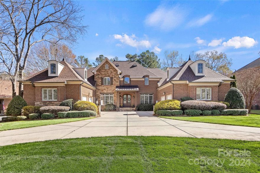 STUNNING, meticulously maintained Weddington home on nearly an acre lot in the lovely, gated community of Waybridge. Gracious circular driveway, serene and private backyard extending well beyond the fence - endless possibilities!! OPEN plan features both a primary and guest bedroom on the main, along with three additional bedrooms and baths upstairs. Newly refinished hardwood floors, soaring windows, plantation shutters and gorgeous moldings evidence the quality of this home. Kitchen for a gourmet with gas range, plenty of counter space, double ovens, & large island. You will LOVE the keeping room with vaulted ceiling, built-ins and gas fireplace! Huge primary suite with sitting area & fireplace, dual closets/vanities & hidden TV in mirror. So many great spaces to spread out - office w/French doors, upper level rec/billiards room, plus additional bonus or 6th BR. Rare four garage with tons of storage. Gated neighborhood with pond, gazebo, walking trails. Top rated Weddington schools!