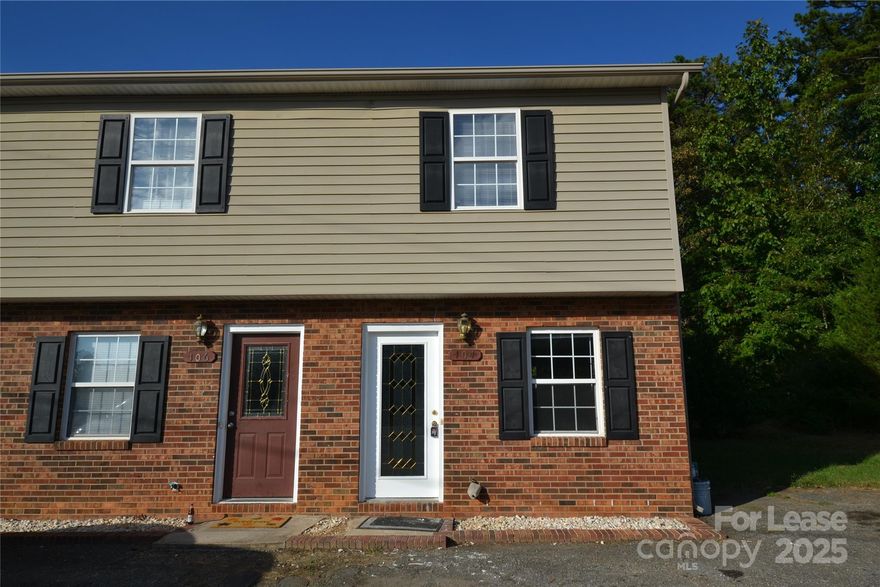 End Unit Townhome apartment close to Historic downtown Stanley. Main level host open floor plan with large family room, eat in kitchen with white cabinets. Refrigerator and Electric Range provide. LVP flooring throughout the main level. Upstairs has two welcoming bedrooms and common hall bathroom. Convenient to shopping and local restaurants. Tenant Benefit package includes exterior pest control, Technology Fee and Trash Service at a cost of $20 per month. Tenants have access to a Private Card Operated Laundry facility just a couple minutes away. Ask Leasing firm for details. Pets are conditional. If approved an additional fee will be charged. Don't miss out on this great unit!