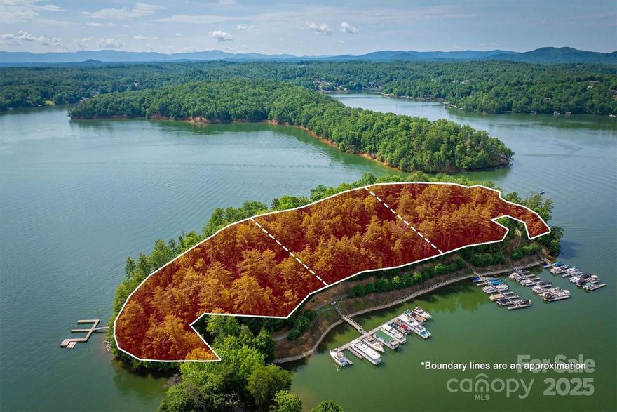 This 5.08-acre tract has been thoughtfully divided into three exceptional lots.
Lot 1 features an oversized, private floating dock already installed—perfect for immediate lake enjoyment.
Lot 2 spans 1.789 acres and is eligible to apply with Duke Energy for a private dock.
Lot 3, measuring 1.463 acres, includes a deeded boat slip at Bear Creek Marina.
Together, these three lots form an exclusive peninsula extending into the main channel of Lake James, just beyond Bear Creek Marina. Each homesite offers gently sloping terrain for easy building and a comfortable walk to the water. This is a rare opportunity to own part of one of the most scenic settings on Lake James. Come experience it for yourself