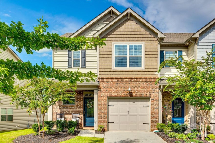 Located in Waterside at the Catawba, this thoughtfully designed and updated end-unit townhome perfectly blends luxury & comfort, making it ideal for modern living. Once inside, you'll discover an open-concept living space with elegant finishes. This end unit offers extra privacy, abundant natural light, new carpet and paint, and updated lighting, enhancing the airy feel of the interior. The heart of the home features a custom kitchen island, ample counter space, stainless appliances, & connected breakfast area. Retreat to the well-appointed bedrooms, each offering generous closet space. The bathrooms are equally impressive, showcasing stylish fixtures and thoughtful layouts. Outside, enjoy a private patio oasis, perfect for relaxing or entertaining. Waterside at the Catawba is surrounded by great schools and fabulous community amenities, including walking trails, a clubhouse, sports courts, & outdoor pool. Don’t miss your chance to own this exceptional end-unit townhome! Better Hurry!