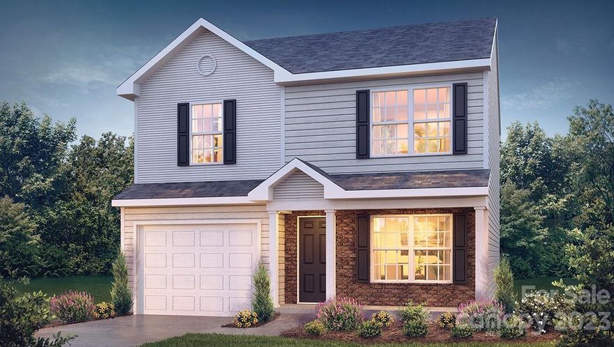 This wonderful home features 3 bedrooms, 2.5 baths and 1 car garage. Large backyard with lots of privacy. The first floor is open and bright with a family room, half bath, dining space and open concept kitchen. The kitchen is nicely appointed with Granite counter tops, cane cabinets with soft close cabinets and stainless steel appliances. The second floor features a luxurious primary bedroom with vaulted ceilings. The primary bath offers an oversized walk-in shower that is appointed with quartz counters. The second floor also offers two additional bedrooms, full bath and laundry. Quality material and workmanship throughout, superior attention to detail. All of our homes include our Smart Home Technology Package which allows you to monitor and control your home from your couch or from 500 miles away. One year builder's warranty and 10-year structural warranty. *Photos are representative*