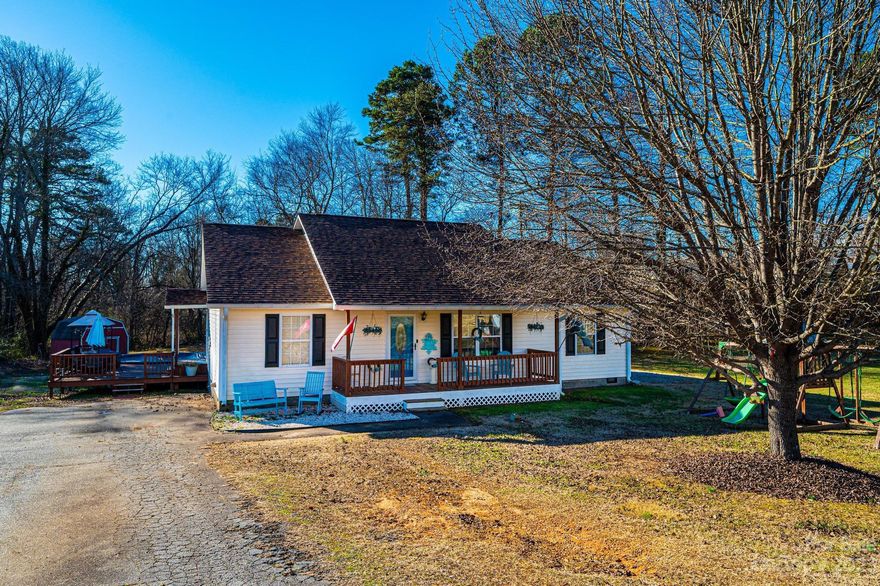 Stunning 4-bed, 2-bath home on a spacious .58-acre lot in Connelly Springs! Recently updated roof, gutters, water heater, and a full interior makeover with fresh paint, new walls, flooring, and lighting. The kitchen boasts brand-new stainless appliances and flooring. Enter the spacious primary bedroom with a beautiful ensuite featuring a stand-up shower and tub (note: no closet in the primary bedroom). Experience outdoor bliss in the warmer months with the above-ground pool and decking. A perfect blend of modern comfort and outdoor retreat!