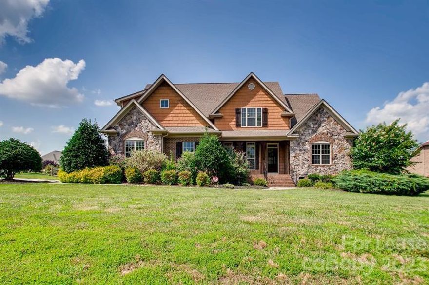 Smith Field subdivision home is set on 3/4 acre lot with a huge, fenced flat back yard with a firepit. (Interior photos will be added once vacated.) The Primary is on the main level, along with the laundry room. The home has 4 BRs + LOFT, 3.5 baths, and 3060 s.f. and has a side-load, 2-car garage. Wide open modern floorplan with gleaming wood floors throughout the main level (and also in the primary BR!) Two-story great room has a floor-to-ceiling stone fireplace hearth and is open to a large dining area, breakfast bar, breakfast area, and kitchen. There is a second den with FP. The kitchen is upgraded with granite countertops and stainless steel appliances. The rear yard has a stone paver patio and fire pit. Country living close to highways and more!