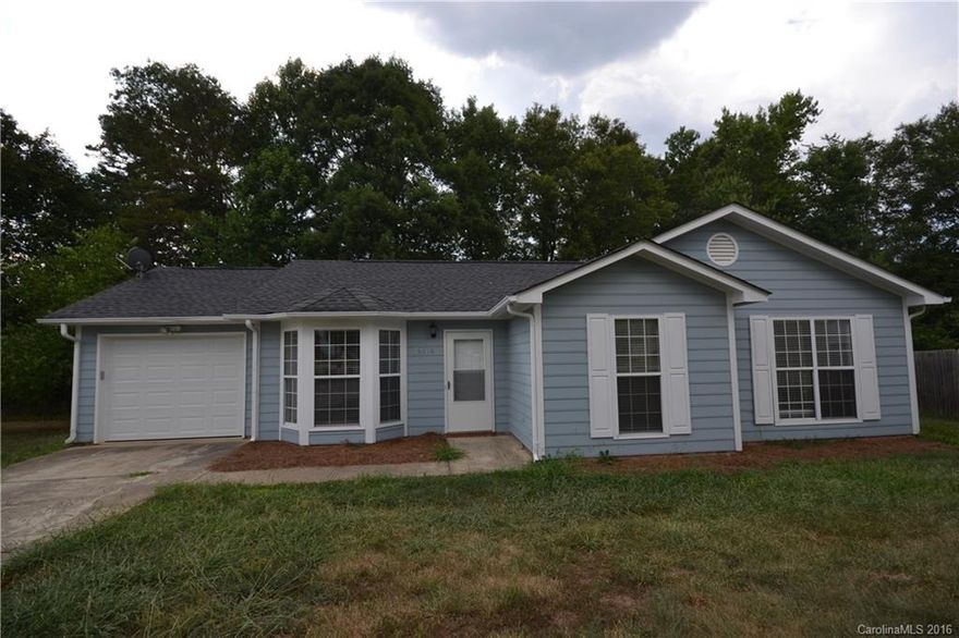 Cute home on quiet cul de sac w private back deck.  Spacious dining room, galley kitchen, breakfast nook.  3 bdrms, 2 full baths.  One car garage.  Very convenient location close to I-74 shops and easy access to I-485 and uptown.
