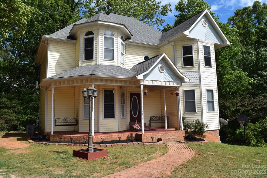 Beautiful Victorian in a private country setting on .70 acre lot. Spacious 3 bedroom/2.5 Bath 2-Story with a full unfinished basement. Large open Living Room with hardwood floors, Wood ceilings throughout. Kitchen with lots of cabinets. Dining Room with decorative tiled floor and bay window. Upstairs is the Large Primary Bedroom with wood ceiling and new carpet. Primary has private bath with double vanities, shower and walk in closet. Two other bedrooms upstairs share a hall bathroom. Full unfinished walk out basement great for storage, workshop, crafts or recreational room. Available now.